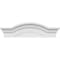 Ekena Millwork Segment Arch W/ Flankers Sunburst Architectural Grade PVC Pediment, 24"W x 7"H x 2-1/2"P PEDPS024X070SGF01 - alternate 6